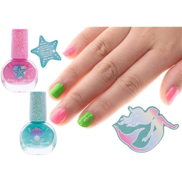 Girl Mermaid Vibes Makeup Set, 7 Pieces, Including Lip Gloss, Nail Polish - Picture 6 of 14